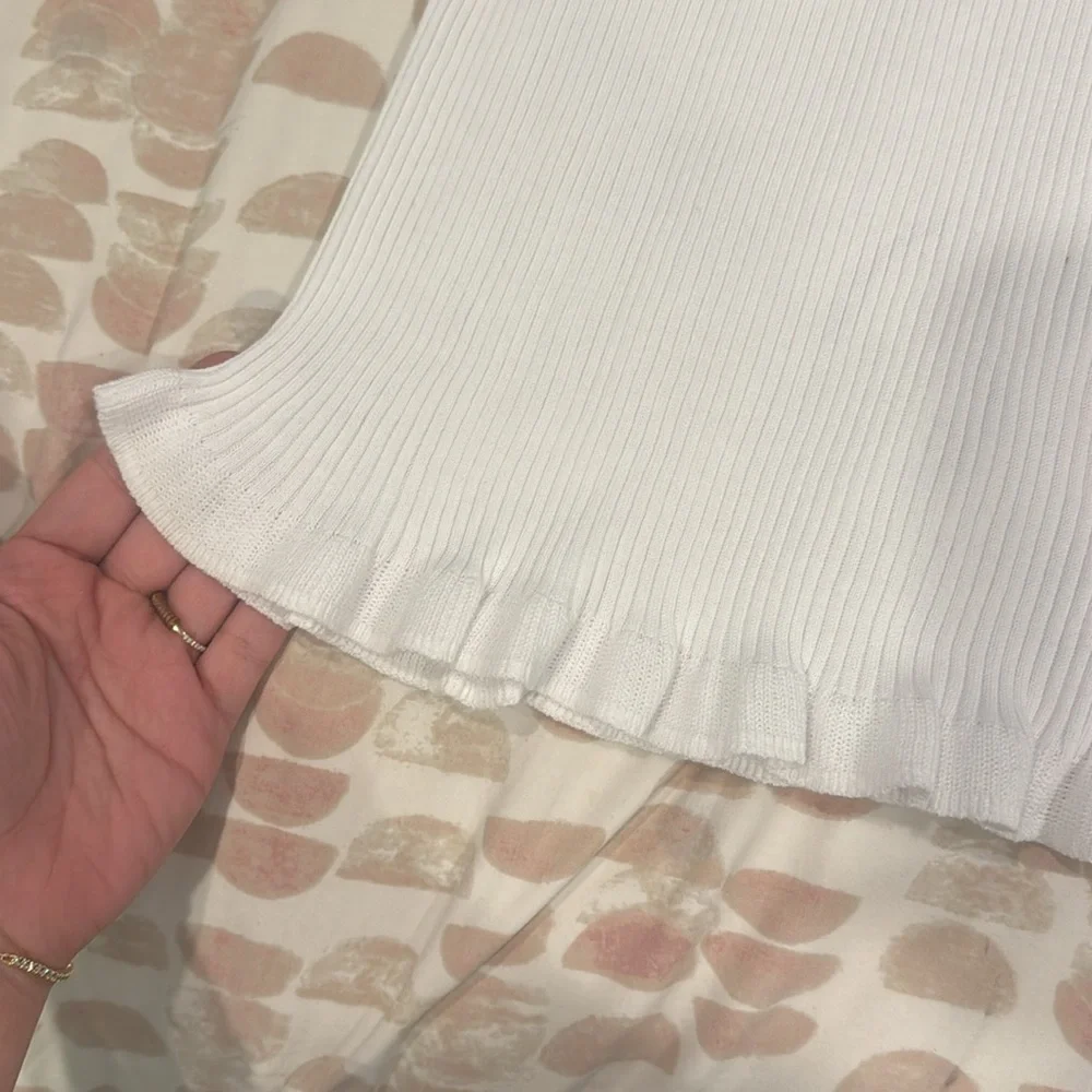 J. Crew Ruffle Trim Ribbed Tank *NWT* - Picture 7 of 7